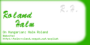 roland halm business card